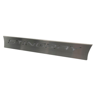 ACC® - Brushed Lower Rear Window Accent with White Carbon Fiber Stingray Logo