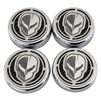 ACC® - Chrome Cap Cover Set with Jake Skull Logo