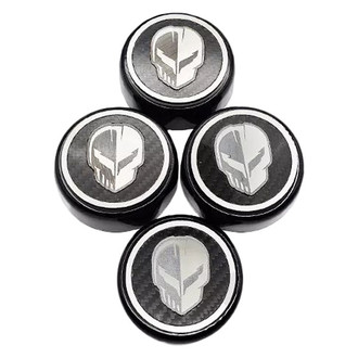 ACC® - Jake Skull Style Black Cap Cover Set with Real Carbon Fiber Inserts