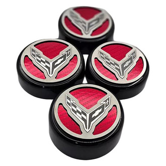 ACC® - Crossed Flags Style Black Red Cap Cover Set