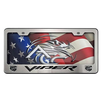 ACC® - License Plate Frame with Viper Logo and with Emblem