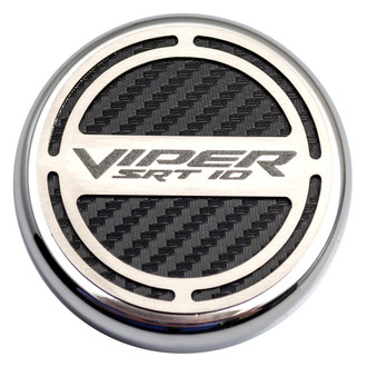 ACC® - Chrome Black Carbon Fiber Cap Cover Set with SRT 10 Logo