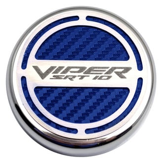 ACC® - Chrome Blue Carbon Fiber Cap Cover Set with SRT 10 Logo