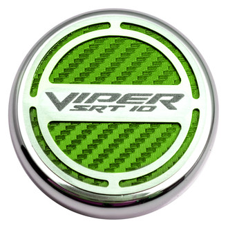 ACC® - Chrome Green Carbon Fiber Cap Cover Set with SRT 10 Logo