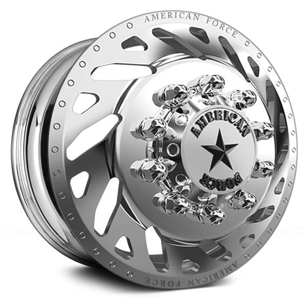 AMERICAN FORCE® TREK DUALLY WITH ADAPTER Wheels - Polished Rims