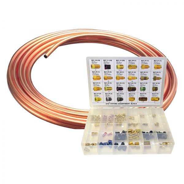 AGS® NiCopp Brake Line Coil and Fitting Assortment Kit