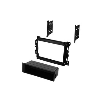 American International® - Double DIN Black Stereo Dash Kit with Optional Storage Pocket