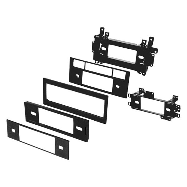 American International® - Single DIN Black Stereo Dash Kit with 1/2 DIN EQ Opening