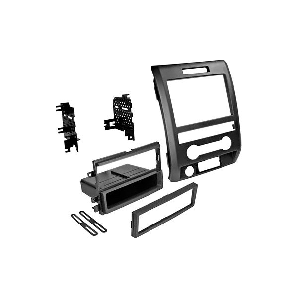American International® - Single DIN Black Stereo Dash Kit with ISO/DIN Trim Ring and OEM Style Panel
