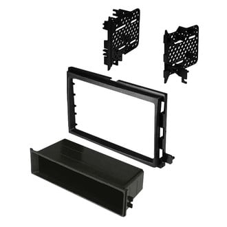 American International® - Double DIN Black Stereo Dash Kit with Optional Storage Pocket