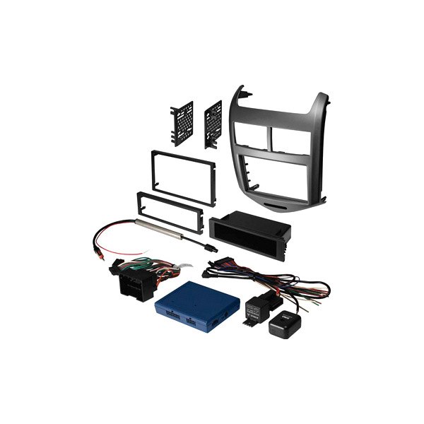 American International® - Double DIN Dark Argent Stereo Dash Kit with Interface Adapter