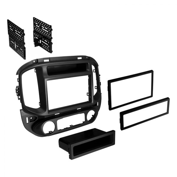 American International® - Double DIN Black Stereo Dash Kit with Optional Storage Pocket