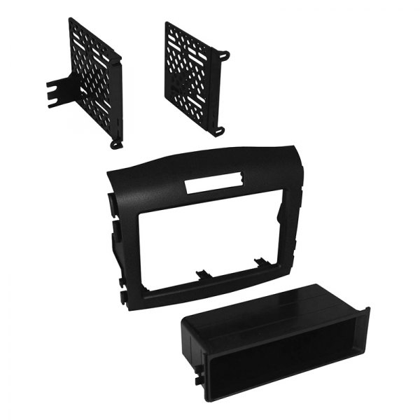 American International® - Double DIN Black Stereo Dash Kit with Storage Pocket