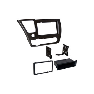 American International® - Double DIN Black Stereo Dash Kit with Storage Pocket