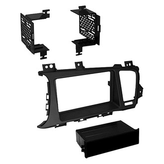 American International® - Double DIN Black Stereo Dash Kit with Storage Pocket