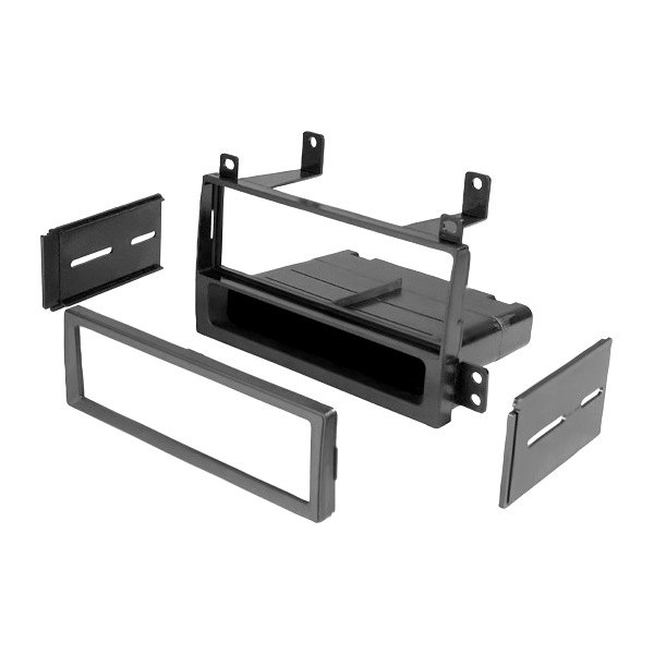 American International® - Single DIN Black Stereo Dash Kit with Storage Pocket