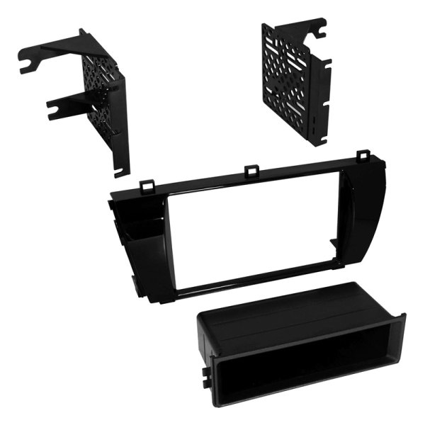 American International® - Double DIN Black Stereo Dash Kit with Storage Pocket