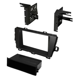 American International® - Double DIN Black Stereo Dash Kit with Storage Pocket