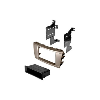American International® - Double DIN Silver Stereo Dash Kit with Optional Storage Pocket