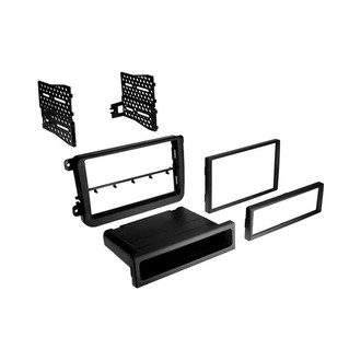 American International® - Double DIN Black Stereo Dash Kit with Storage Pocket