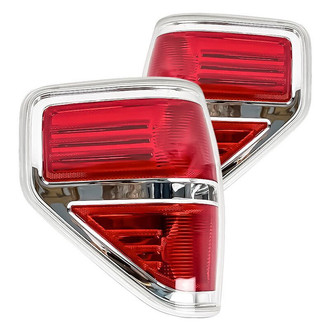 American Modified® - Driver and Passenger Side Chrome/Red LED Tail Lights
