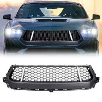 American Modified® - 1-Pc GT Style Style Matte Black Main Grille with LED DRL