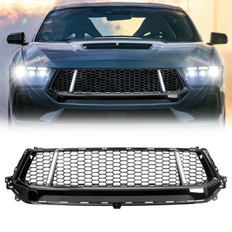 American Modified® - 1-Pc GT Style Style Glossy Black Main Grille