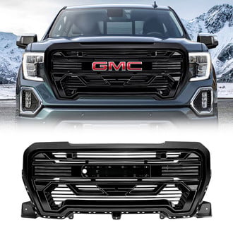 American Modified® - 1-Pc Armor Style Glossy Black Main Grille