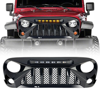 American Modified® - 1-Pc Gladiator Style Glossy Black Main Grille