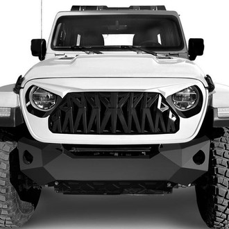 American Modified® - 1-Pc Shark Style Black and White Main Grille
