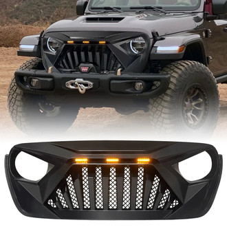 American Modified® - 1-Pc Goliath Style Glossy Black Main Grille
