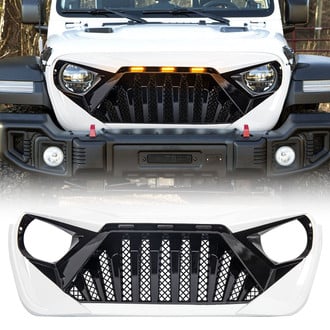 American Modified® - 1-Pc Goliath Style Black and White Main Grille