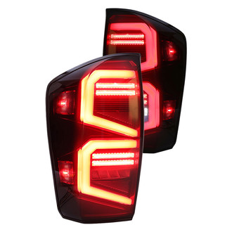 American Modified® - Driver and Passenger Side Black/Smoke Fiber Optic LED Tail Lights