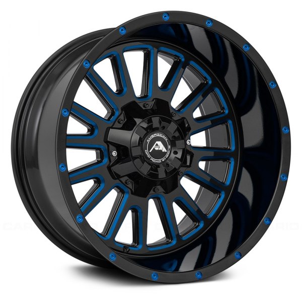 AMERICAN OFF-ROAD® - A105 Black with Milled Blue Accents