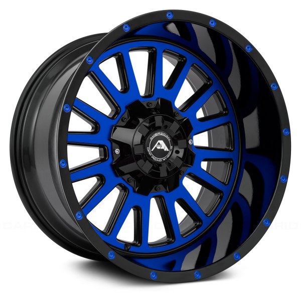 AMERICAN OFF-ROAD® - A105 Black with Machined Blue Face