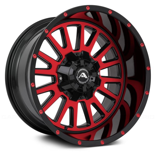 AMERICAN OFF-ROAD® - A105 Black with Machined Red Face