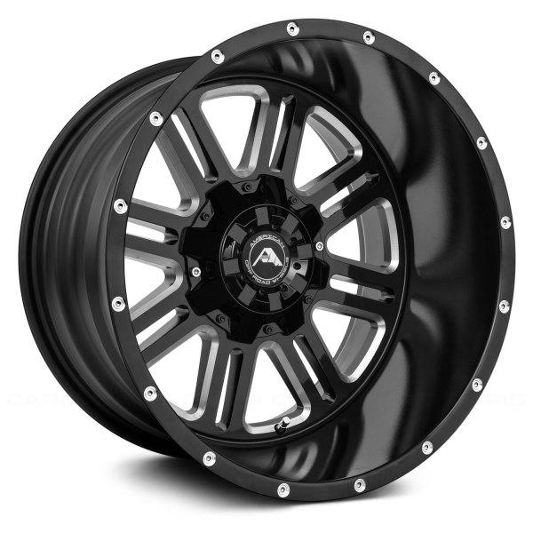 AMERICAN OFF-ROAD® - A106 Black with Milled Accents