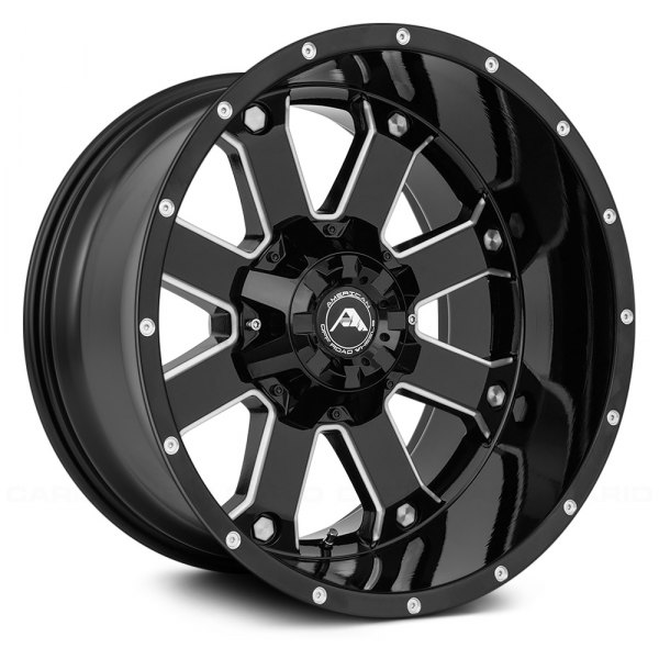 AMERICAN OFF-ROAD® - A108 Black with Milled Accents