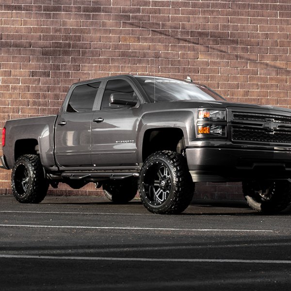AMERICAN OFF-ROAD® -  Black Machined Face Chevy Silverado