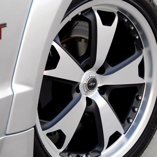 AMERICAN RACING® - TXM Black with Machined Face and SS Lip on Ford Mustang