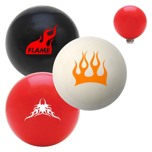 American Shifter® - Billiard Cue Ball Series "Flames" Custom Shift Knob