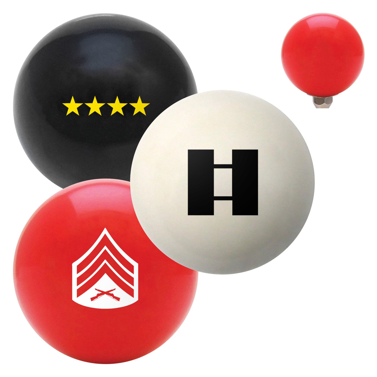 American Shifter® Billiard Cue Ball Series "Marines" Custom Shift Knob