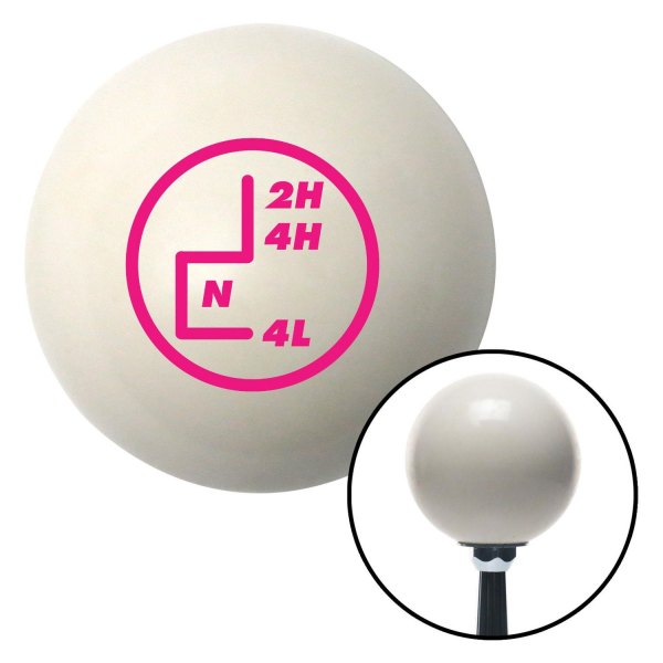 American Shifter® - Billiard Cue Ball Series Ivory Custom Transfer Case Shift Knob (M16 x 1.5 Insert)