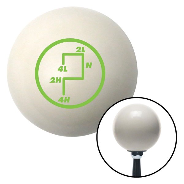 American Shifter® - Billiard Cue Ball Series Ivory Custom Transfer Case Shift Knob (M16 x 1.5 Insert)