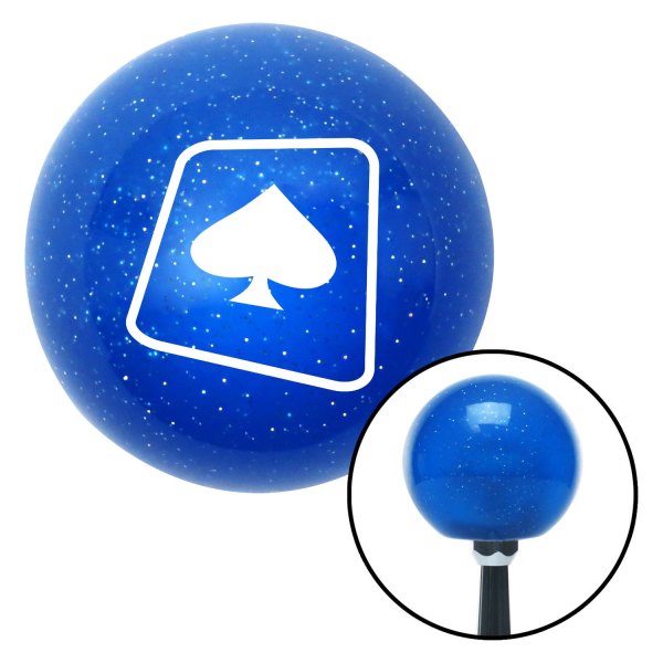 American Shifter® - Old Skool Series "Cards and Games" Translucent Blue with Metal Flakes Custom Shift Knob (M16 x 1.5 Insert)