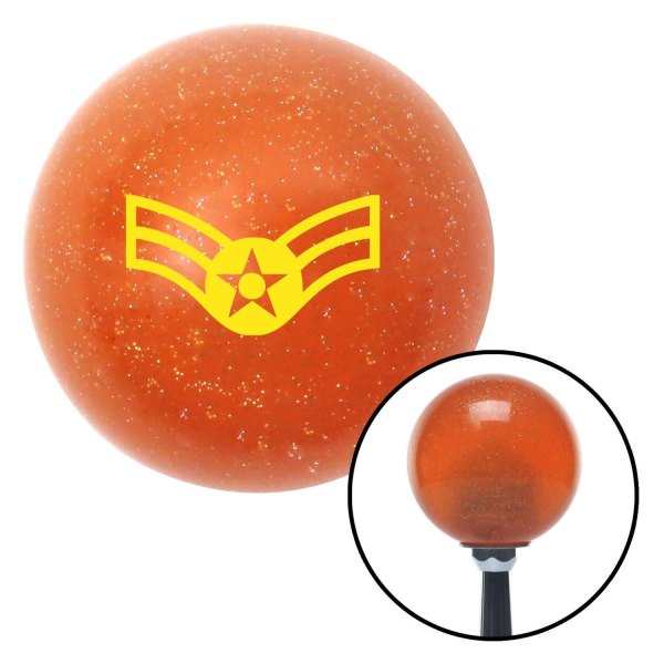 American Shifter® - Old Skool Series Translucent Orange with Metal Flakes Custom Shift Knob (M16 x 1.5 Insert)