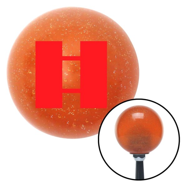 American Shifter® - Old Skool Series Translucent Orange with Metal Flakes Custom Shift Knob (M16 x 1.5 Insert)