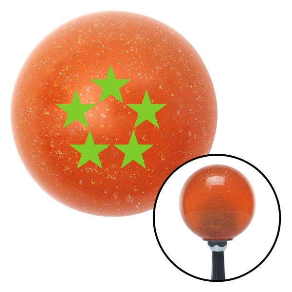 American Shifter® - Old Skool Series Translucent Orange with Metal Flakes Custom Shift Knob (M16 x 1.5 Insert)