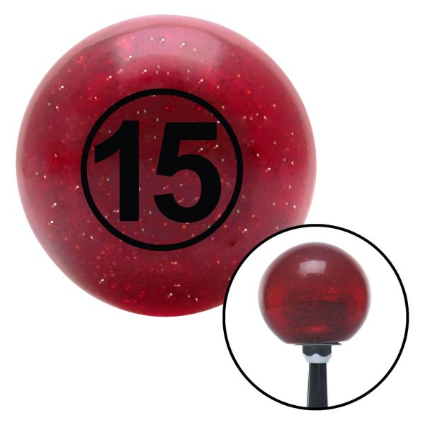 American Shifter® - Old Skool Series Translucent Red with Metal Flakes Custom Shift Knob (M16 x 1.5 Insert)