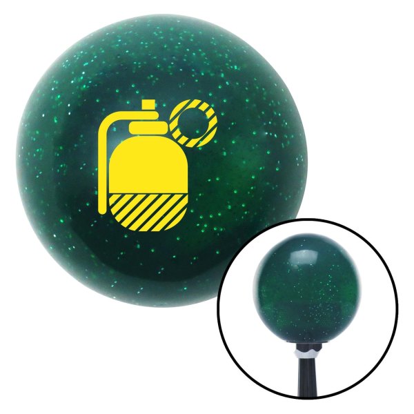 American Shifter® - Old Skool Series Translucent Green with Metal Flakes Custom Shift Knob (M16 x 1.5 Insert)